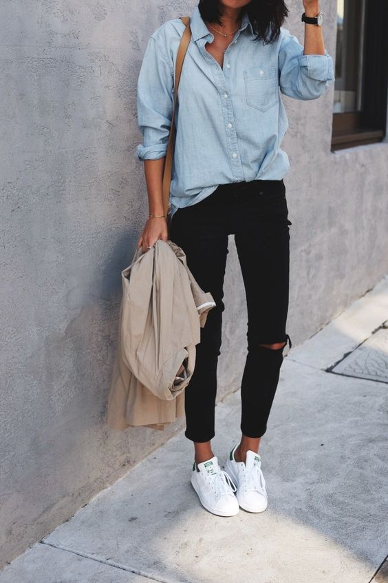 4 Ways to Wear Adidas  Stan smith women outfits summer, Sporty chic outfits,  Casual outfit inspiration